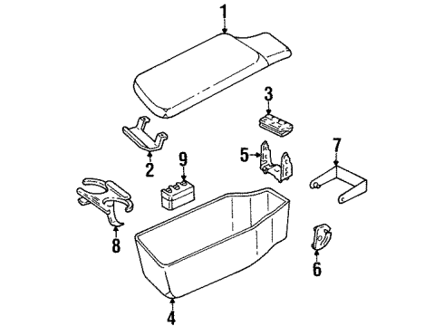 1996 Cadillac Fleetwood Base Support, Front Center Diagram for 17966206