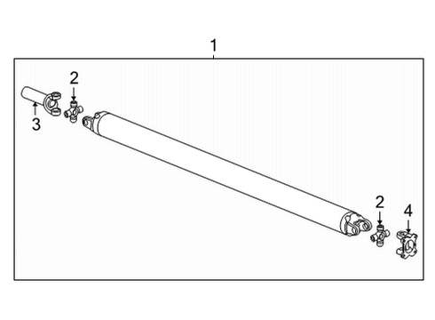 2021 Chevy Silverado 2500 HD Drive Shaft - Rear Diagram