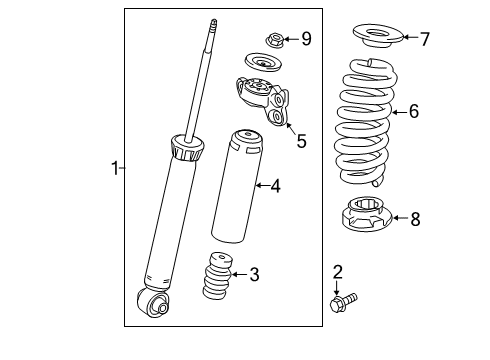 2024 Cadillac XT4 Shocks & Components - Rear Diagram