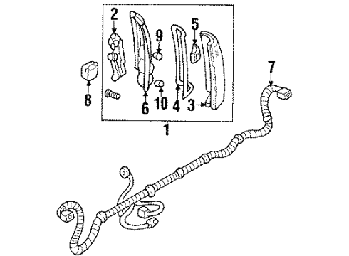 1994 GMC C3500 Combination Lamps Diagram