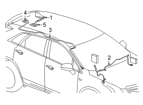 2019 Cadillac XT5 Gps Antenna, Black Diagram for 23211291