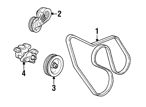 1988 Chevy K1500 Belts & Pulleys, Cooling Diagram 3 - Thumbnail