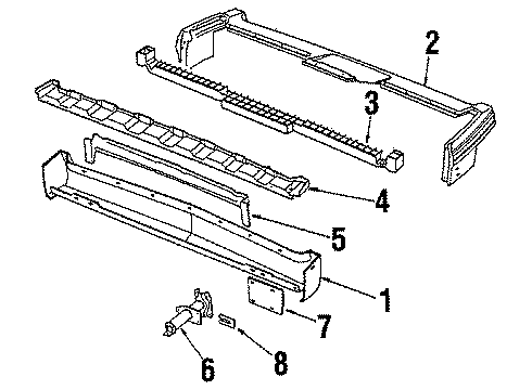 1987 Cadillac DeVille Cover Diagram for 25530058