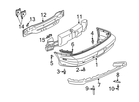 1999 Chevy Camaro Rear Bumper Diagram