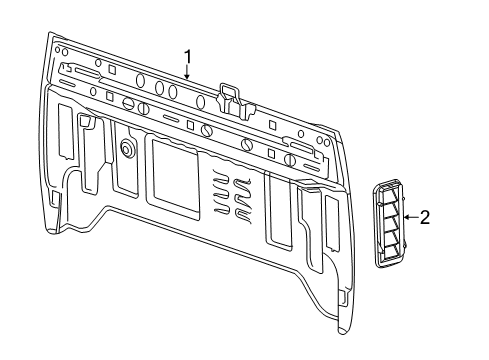 2016 Chevy Silverado 2500 HD Back Panel Diagram