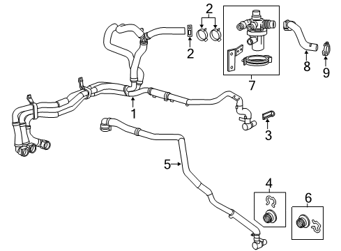 2014 Cadillac ELR Radiator & Components Diagram 3 - Thumbnail