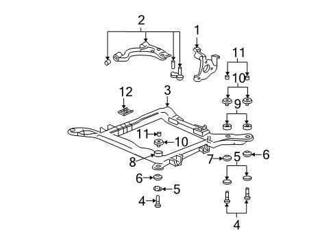 2005 Buick LeSabre Front Suspension Components, Lower Control Arm, Stabilizer Bar Diagram