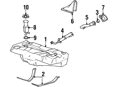 1999 Oldsmobile Aurora Fuel System Components Diagram