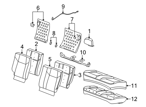 2005 Chevy Cobalt Rear Seat Components Diagram