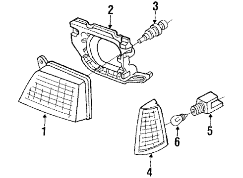 1993 Pontiac LeMans Bulbs Diagram