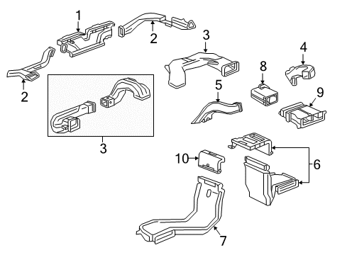 2018 Cadillac CT6 Ducts Diagram