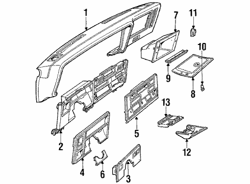 1986 Oldsmobile Custom Cruiser Instrument Panel Diagram
