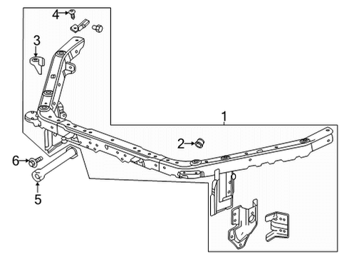 2022 Cadillac CT5 Radiator Support Diagram