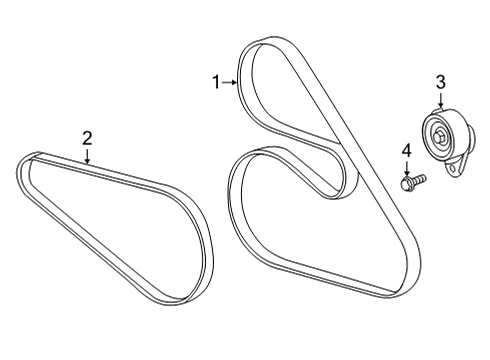 2022 Cadillac CT5 Belts & Pulleys Diagram