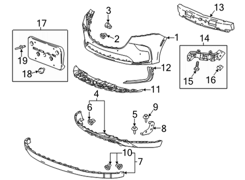 2022 Buick Enclave Bumper & Components - Front Diagram
