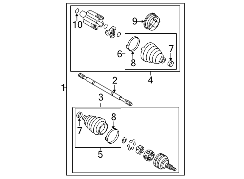 2006 Buick Lucerne Drive Axles - Front Diagram