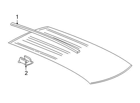 2003 Chevy Venture Exterior Trim - Roof Diagram