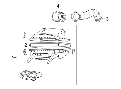 2001 Chevy Express 2500 Air Cleaner Diagram for 19201276