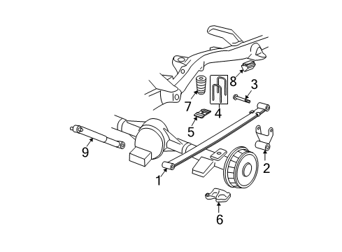 2015 Chevy Express 3500 Leaf Spring Diagram for 84950708