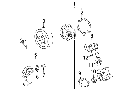 2011 Chevy Camaro Cooling System, Radiator, Water Pump, Cooling Fan Diagram