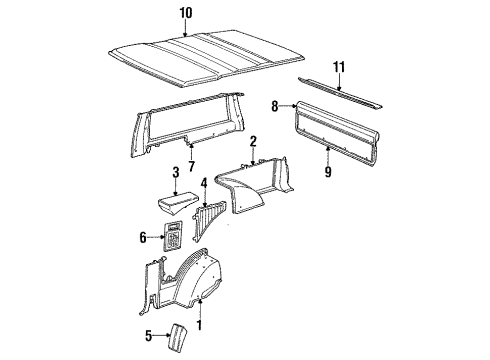 1987 Chevy S10 Blazer Speaker, Rear Diagram for 16034200
