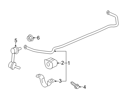 2014 Buick LaCrosse Rear Suspension Components, Lower Control Arm, Upper Control Arm, Stabilizer Bar Diagram