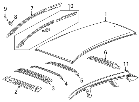 2020 Buick Regal TourX Roof & Components Diagram