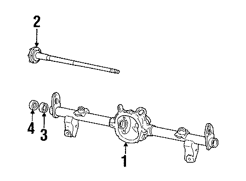1987 Buick LeSabre Axle Components - Rear Diagram