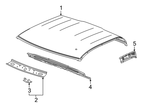 2020 GMC Sierra 2500 HD Rear Header Diagram for 84280736