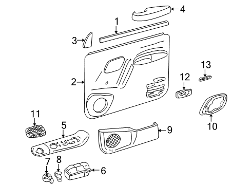 1999 GMC C3500 Front Door Diagram