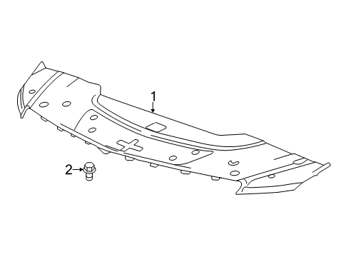 2019 Cadillac XTS Splash Shields Diagram