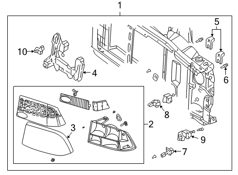 1999 Oldsmobile Bravada Bulbs Diagram