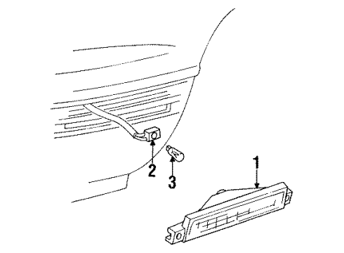 1999 Oldsmobile LSS Front Lamps - Side Marker Lamps Diagram
