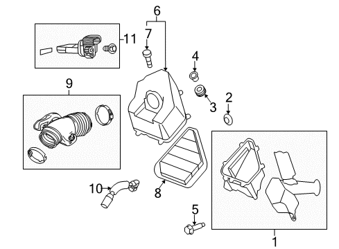 2012 GMC Acadia Air Intake Diagram