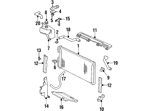 1994 Pontiac Bonneville Reservoir Cap Diagram for 25631814