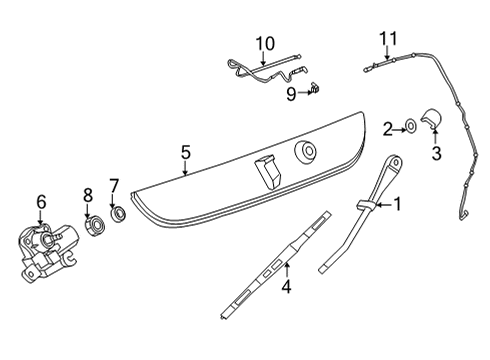 2023 Chevy Suburban Wiper & Washer Components Diagram 1 - Thumbnail