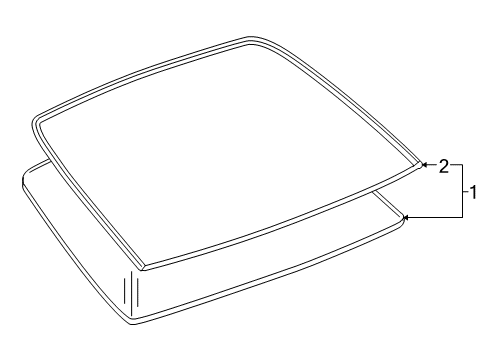 2005 Buick LaCrosse Back Glass, Reveal Moldings Diagram