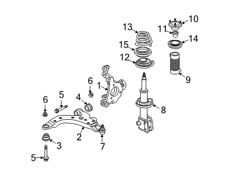 2004 Buick Regal Front Suspension, Lower Control Arm, Stabilizer Bar, Suspension Components Diagram