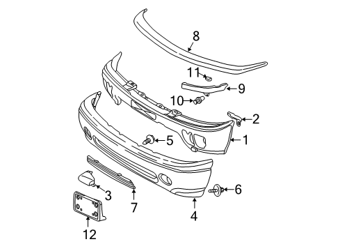 2006 GMC Sierra 3500 Front Bumper Diagram