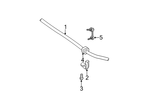 2004 Chevy Trailblazer Stabilizer Bar & Components - Front Diagram