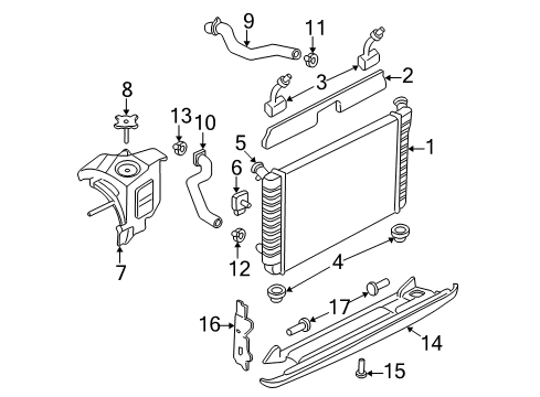 1998 Buick Regal Recovery Tank Diagram for 10421156