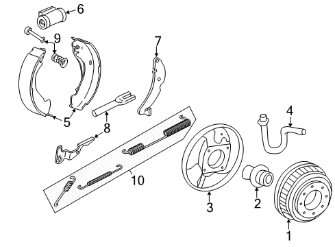 1999 GMC C3500 Brake Components Diagram