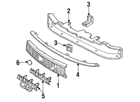 1991 Buick Regal Emblem Diagram for 12399606