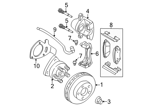 2005 Chevy Monte Carlo Brake Components Diagram