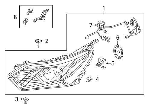 2021 Chevy Equinox Headlamp Components Diagram 2 - Thumbnail
