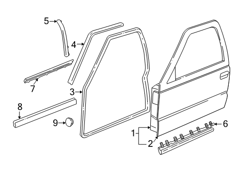 2004 Chevy S10 Front Door Diagram