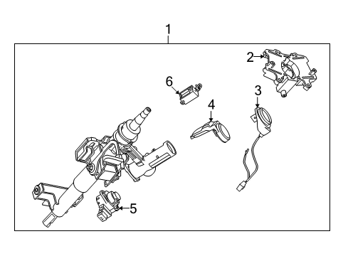2009 Saturn Vue Steering Column, Steering Wheel & Trim Diagram 3 - Thumbnail