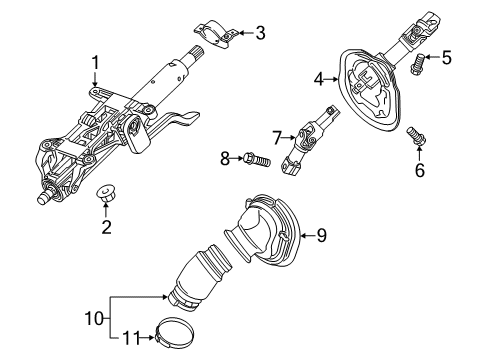 2024 Cadillac XT4 Steering Column Assembly Diagram