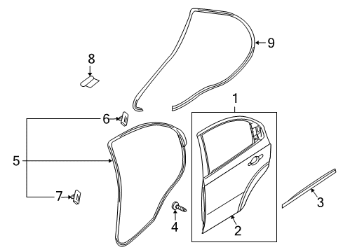2009 Chevy Aveo Lock Diagram for 96801710