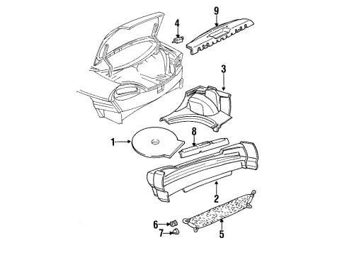 1994 Buick Skylark Interior Trim - Rear Body Diagram